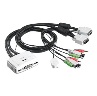 Produktfoto 1 von Trendnet KVM-Switch 2-Port 2 Videoausgänge DVI-D 2 Displays USB 3,5-mm-Audiobuchse 1920 x 1200 pixel