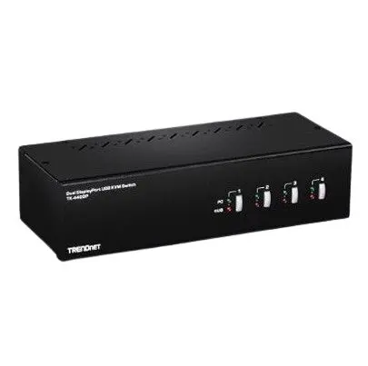 Produktfoto 1 von Trendnet KVM-Switch 2-Port 2 Videoausgänge DisplayPort 2 Displays USB 3,5-mm-Audiobuchse 3840 x 2160 pixel