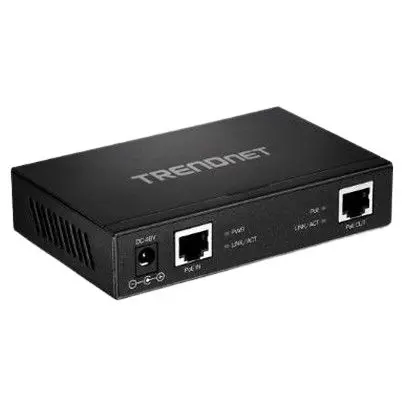 Produktfoto 1 von Trendnet PoE Injektor 240 V Input / 48 V dc Output, 0.75 A 36 W 1 Port 121 mm L. 75 mm B. 26 mm T.