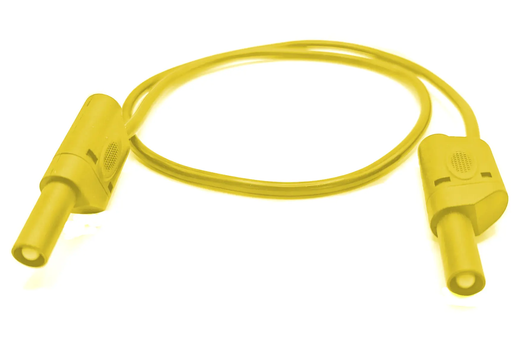 Produktfoto 1 von Mueller Electric Messleitung 32A Stecker, Gelb Polyvinylchlorid-isoliert 0.25 m, 1000(CATII) V, 600(CATIII) V