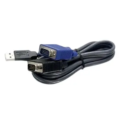 Trendnet KVM Kabel, USB / Stecker, VGA / Stecker, Schwarz, 15 ft
