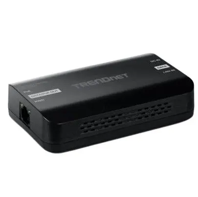 Trendnet PoE Injektor 54 V dc Input / 54 V dc Output, 1.67 A 0.3 W 1 Port 109.7 mm L. 70 mm B. 28.6 mm T.