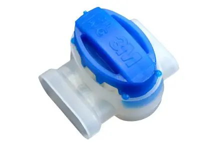 Produktfoto 1 von 3M Scotchlok 314 Spleißverbinder, Anschlusslitze, Weiß, Blau Isoliert, Ø 3.9 mm Verzinnt, Ges.L 22mm, 14 AWG max.