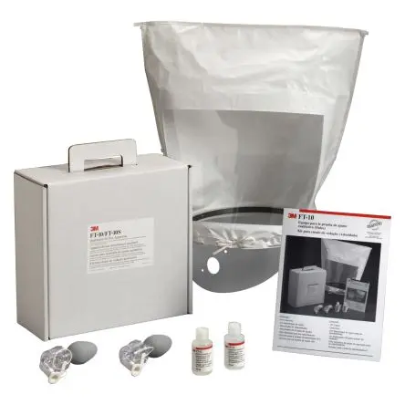 Produktfoto 1 von 3M Passform-Test-Kit Süß Inhalt Lösungen, Anschlusshaube, Wellen-Klemmring, Vernebler