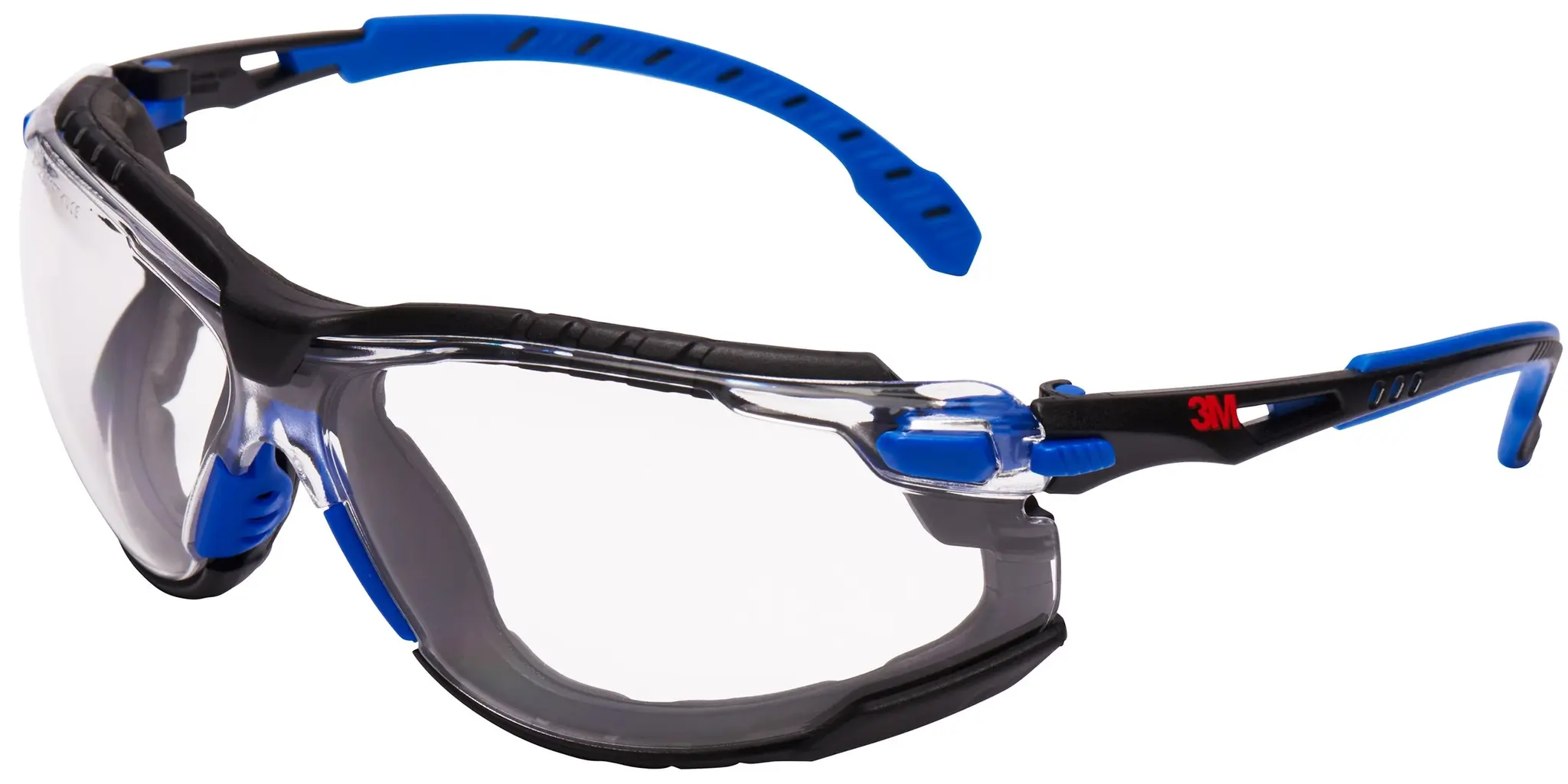 Produktfoto 1 von 3M Solus 1000 Schutzbrille Linse Klar Beschlagfreie Beschichtung, Kratzfest Schwarz, Blau Polycarbonat