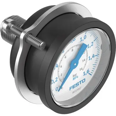 Produktfoto 1 von Festo Manometer 0 bar → 16 bar 2.5 μm ABS Gehäuse G 1/4