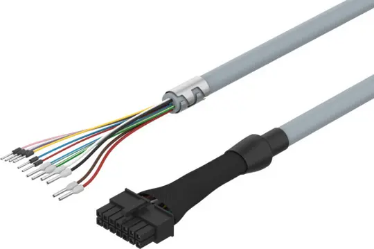 Produktfoto 1 von Festo NEBM 8181677 Motorkabel für Servoantriebe, 0 → 48 V DC / 7,6 A, 2.5m