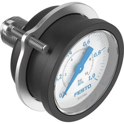 Produktfoto 1 von Festo Manometer 0 bar → 10 bar 2.5 μm ABS Gehäuse G 1/4
