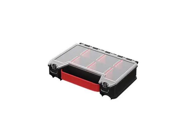Produktfoto 1 von RS PRO Kunststoff Werkzeugkasten und Werkzeugkoffer, L. 257 mm B. 182 mm H. 65 mm