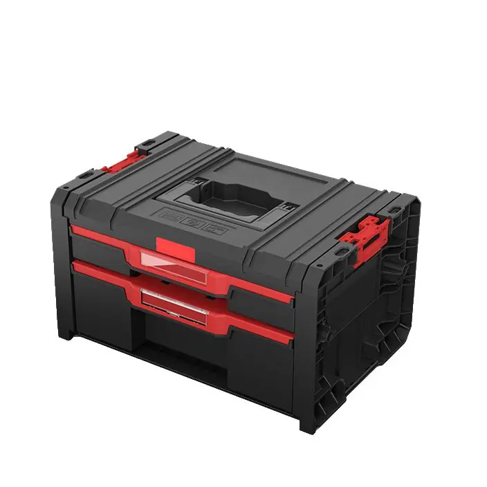 Produktfoto 1 von RS PRO Kunststoff Werkzeugkasten und Werkzeugkoffer, 2 Schubladen, L. 450 mm B. 310 mm H. 244 mm