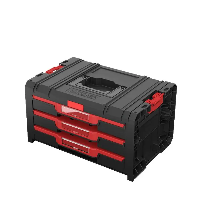 Produktfoto 1 von RS PRO Kunststoff Werkzeugkasten und Werkzeugkoffer, 3 Schubladen, L. 450 mm B. 310 mm H. 244 mm