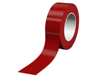 Produktfoto 1 von Tesa 61126 Tesa Polyethylenterephthalat Abdeckband Rot, Stärke 125 μm Silikon-Kleber