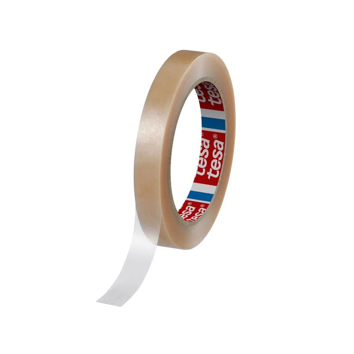 Produktfoto 1 von Tesa 4104 Packband, Polyvinylchloridfolie, Rot, Stärke 67 μm, 6 mm x 66 m