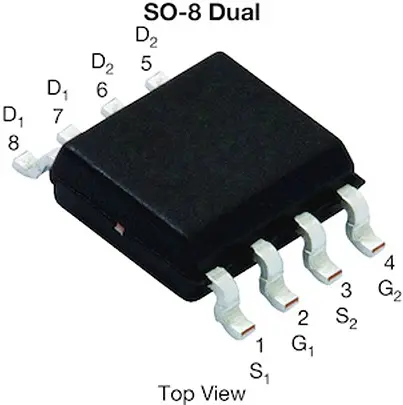 Produktfoto 1 von Vishay SQ4940CEY Dual N-Kanal, THT MOSFET 40 V / 8 A, 8-Pin SO-8