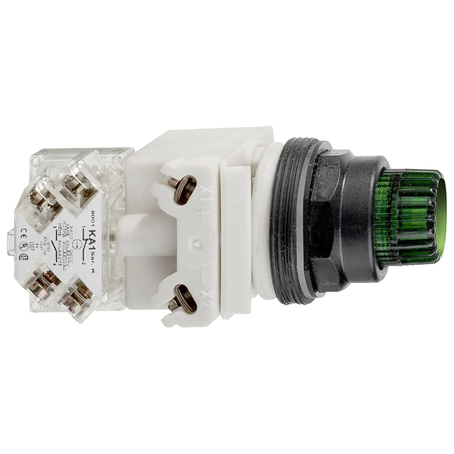 Produktfoto 1 von Schneider Electric 9001SK Druckschalter Beleuchtet Federrückstellung Panel Ø 30 mm, 1-poliger Umschalter 600 V ac, IP66