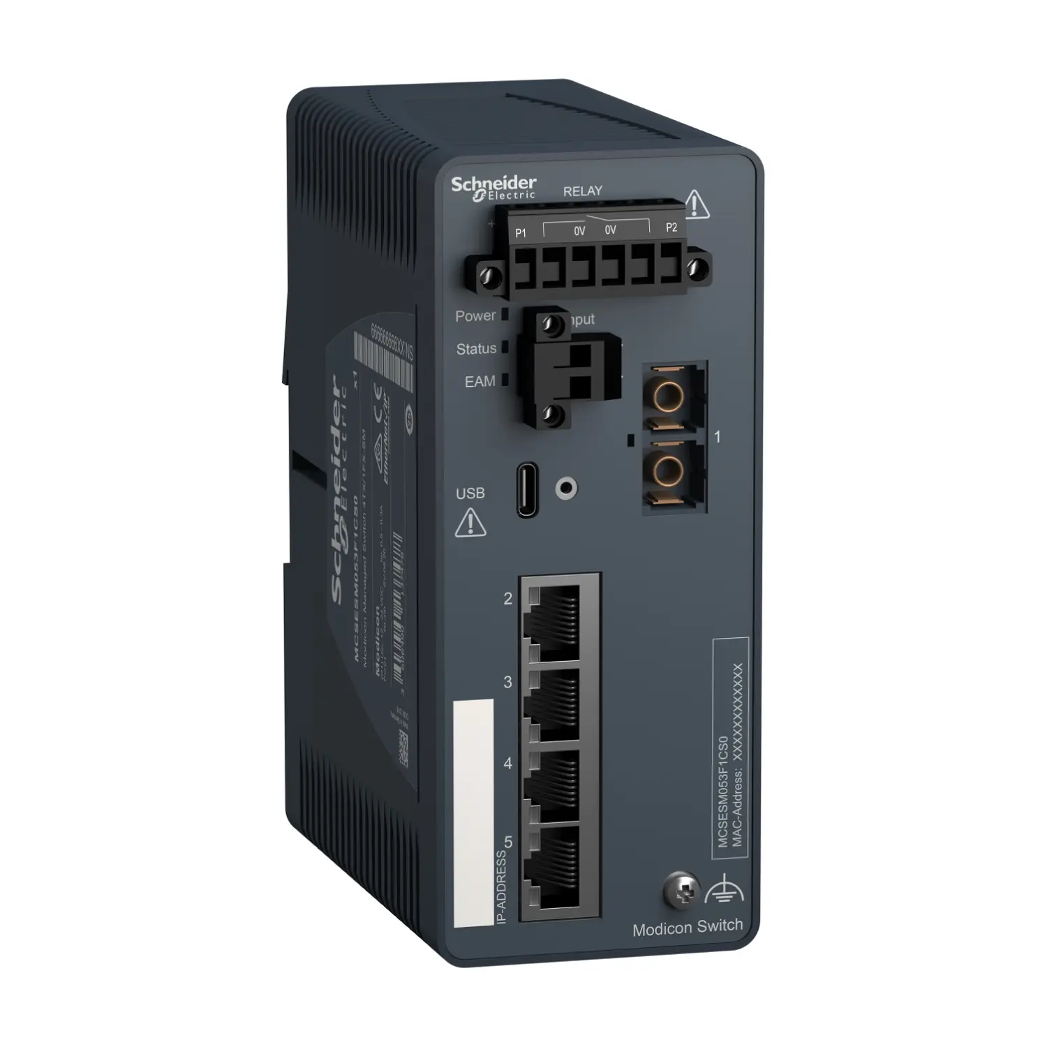 Produktfoto 1 von Schneider Electric MCSESM053F1CS0 Netzwerk Switch 5-Port Managed Switch