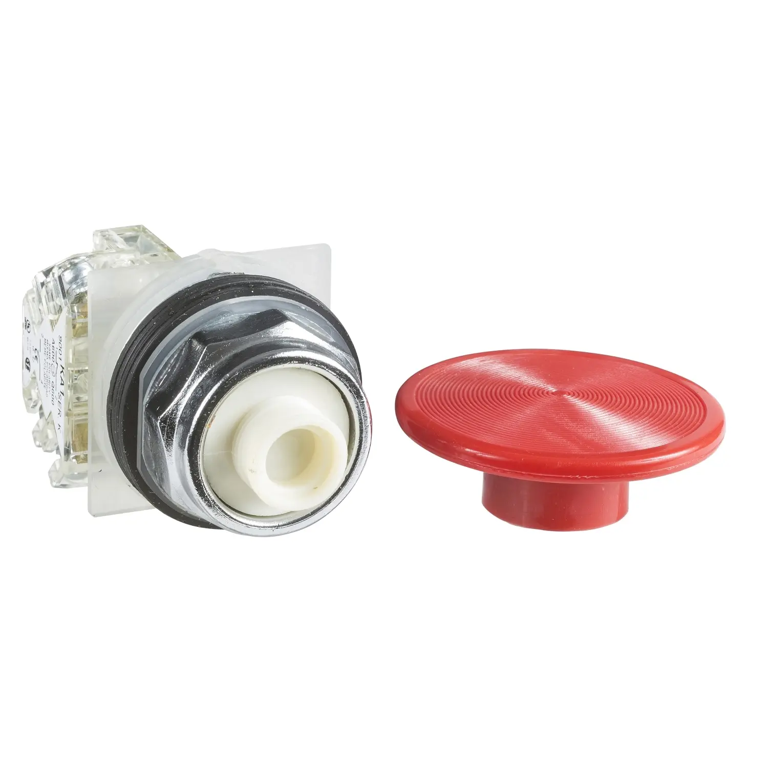 Produktfoto 1 von Schneider Electric 9001K Druckschalter Rot Federrückstellung Panel Ø 30 mm, 1 Öffner 600 V ac, IP66