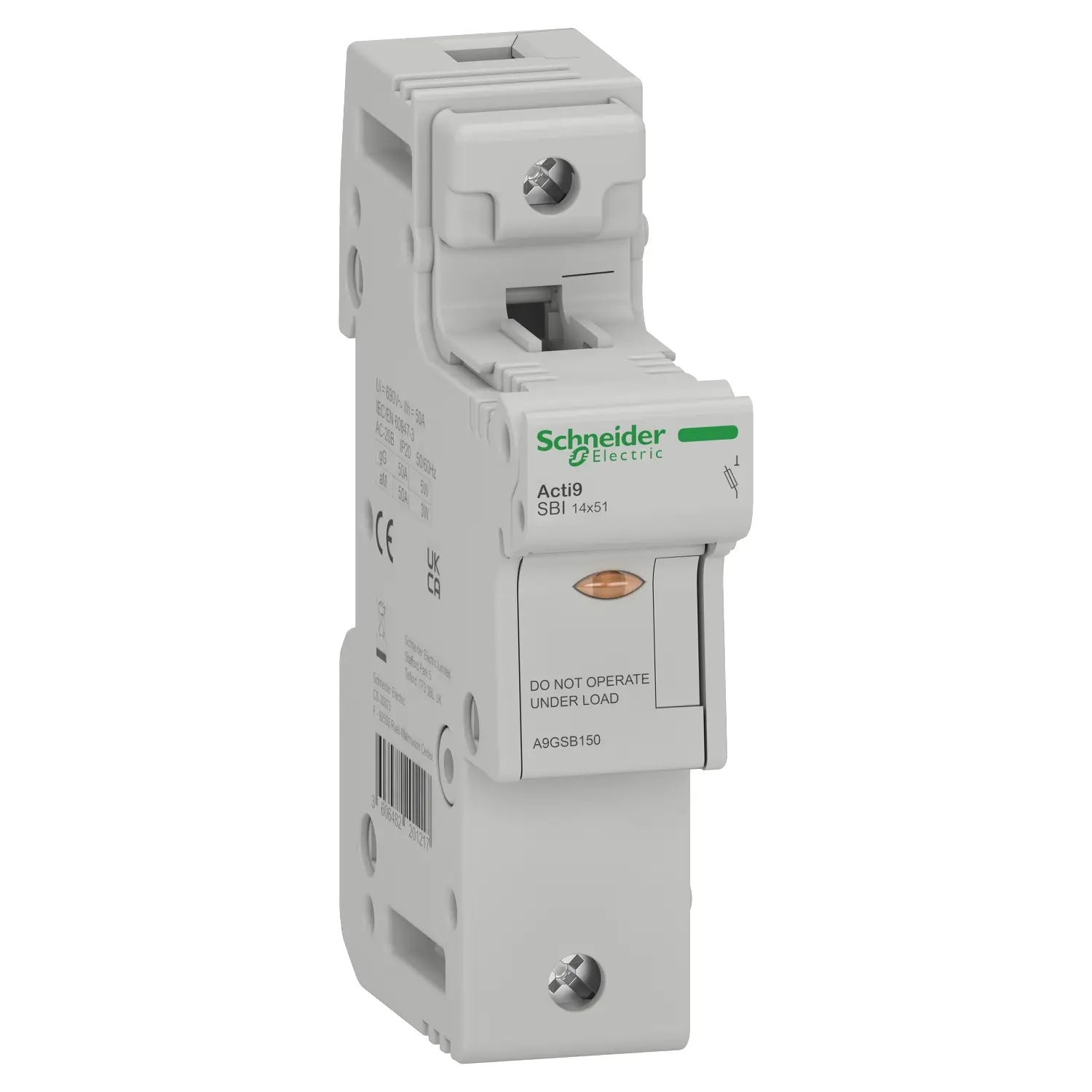 Produktfoto 1 von Schneider Electric Sicherungstrennschalter einpolig, 50A Geschlossen