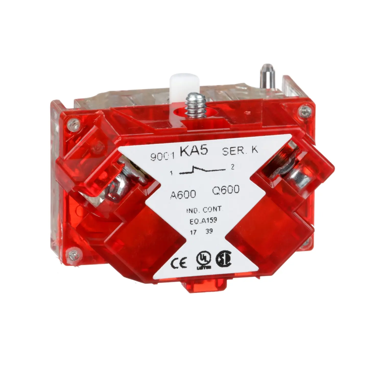 Produktfoto 1 von Schneider Electric 9001K Kontaktblock SPST 600V für Harmony 9001K