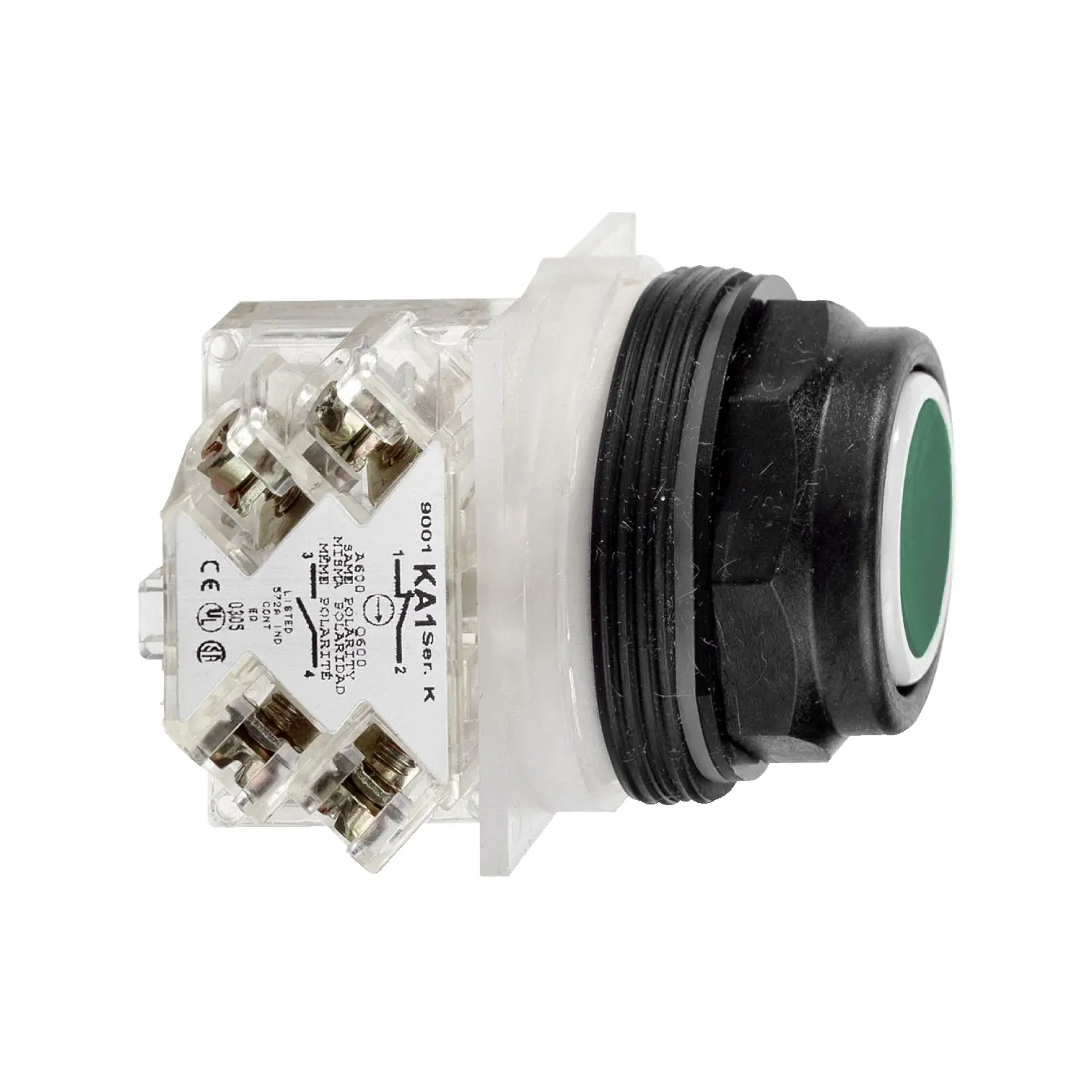 Produktfoto 1 von Schneider Electric 9001SK Druckschalter Rot Federrückstellung Panel Ø 30 mm, 1 Schließer 600 V ac, IP66