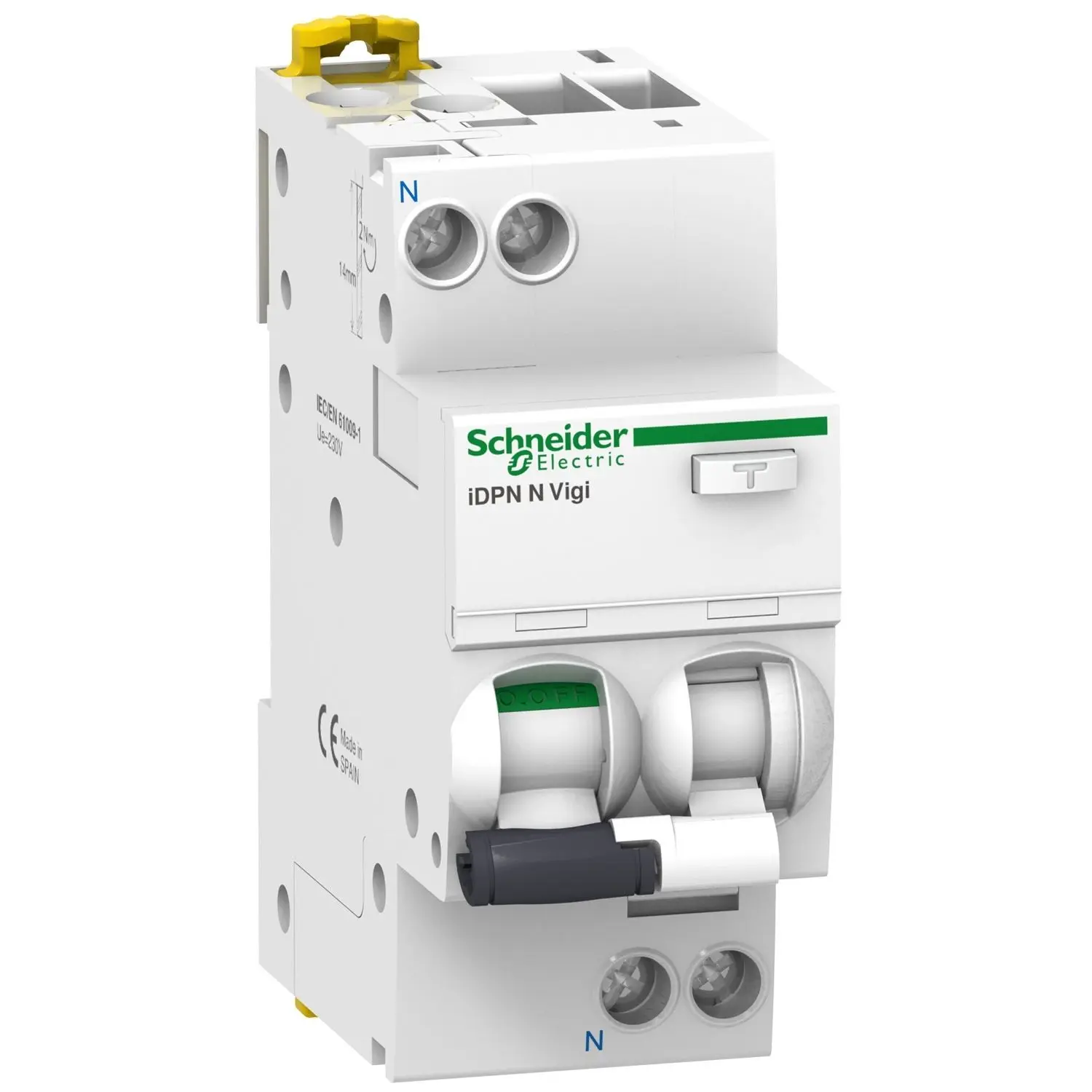 Produktfoto 1 von Schneider Electric A9d FI/LS-Schalter (RCBO) 16 A, 1-polig Typ B, Empfindlichkeit 30 mA