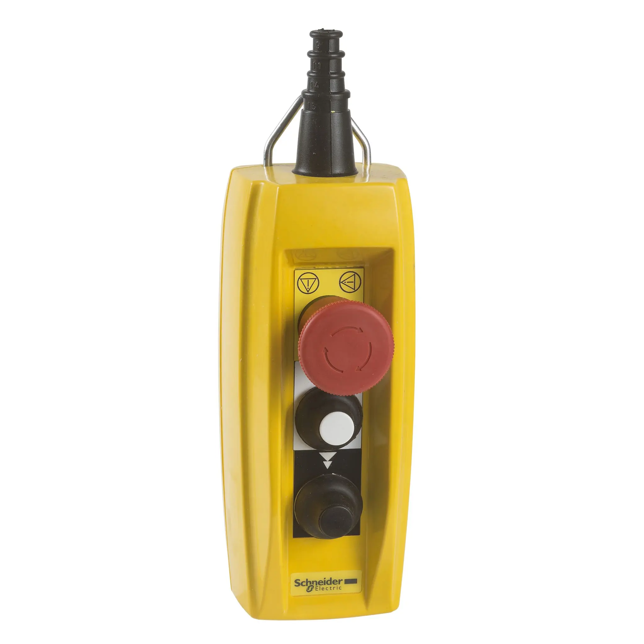 Produktfoto 1 von Schneider Electric Sprungkontakt XACA Drucktaste-Steuerstation 3 Öffner Rot GF Polyester, IP65 GFK Not-Aus
