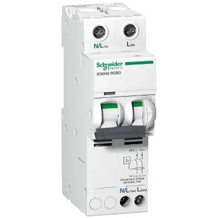 Produktfoto 1 von Schneider Electric iC60 FI/LS-Schalter (RCBO) 32 A, 2-polig Typ C, Empfindlichkeit 30 mA