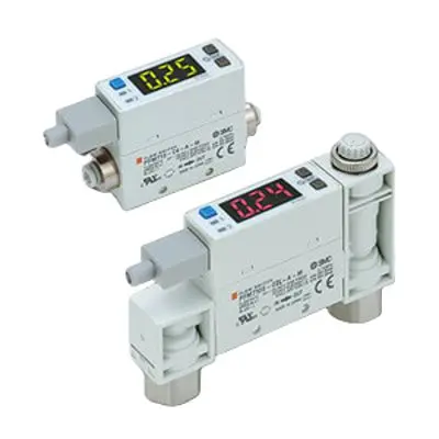 Produktfoto 1 von SMC PFM711 Flüssigkeit Durchflussmesser 24 V DC 2 L/min → 100 l/min. Typ