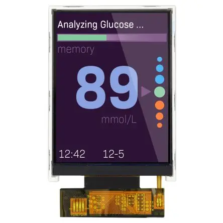 Produktfoto 1 von NEWHAVEN DISPLAY INTERNATIONAL Farb-LCD 2.4 Zoll RGB, Parallel, SPI Ohmsch, 240 x 320 pixel, 39.72 x 51.86 mm LED