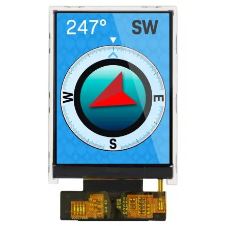 Produktfoto 1 von NEWHAVEN DISPLAY INTERNATIONAL Farb-LCD 2.4 Zoll SPI, Parallel, RGB, 240 x 320 pixel, 39.30 x 51.40 mm LED