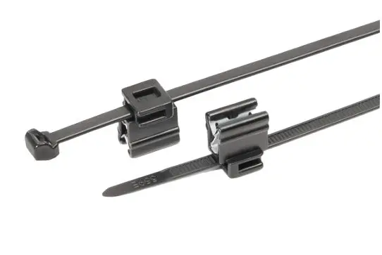 Produktfoto 1 von HellermannTyton EdgeClip Kabelclip und Klemme Klemme, Kabel-Ø 45 mm Nylon 6.6 Schwarz 4.6mm x 1.3 mm x 2 mm