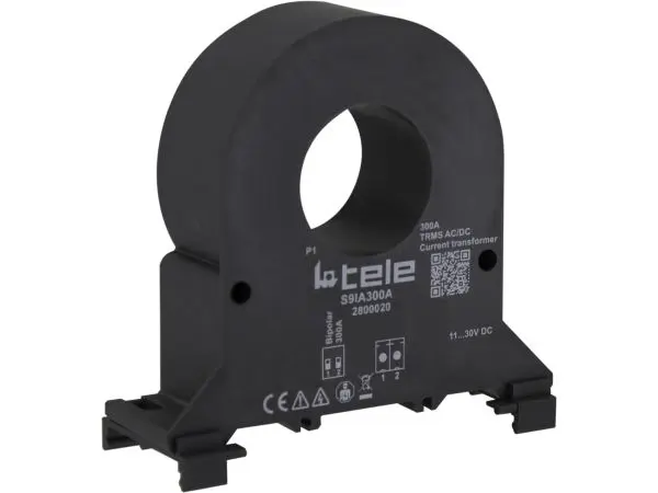 Produktfoto 1 von Tele SensAct Stromwandler 300 A, DIN-Hutschiene, 11V dc, 30 V dc