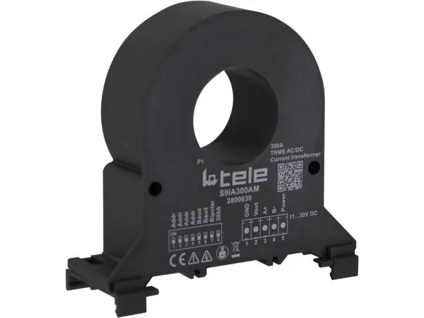 Produktfoto 1 von Tele SensAct Stromwandler 300 A, DIN-Hutschiene, 12V dc, 30 V dc
