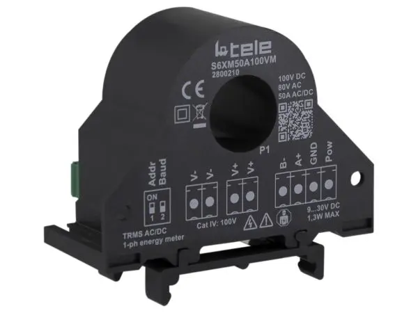 Produktfoto 1 von Tele S6XM50A1000VM Leistungsmessgerät 1-phasig 250mA - 50A, 9 to 30 V dc