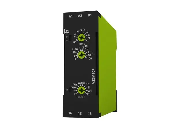 Produktfoto 1 von Veo Zeitrelais, DIN-Schienen, 100h, 12 → 240V ac/dc, 1 Kont. 10, 1-poliger Wechsler