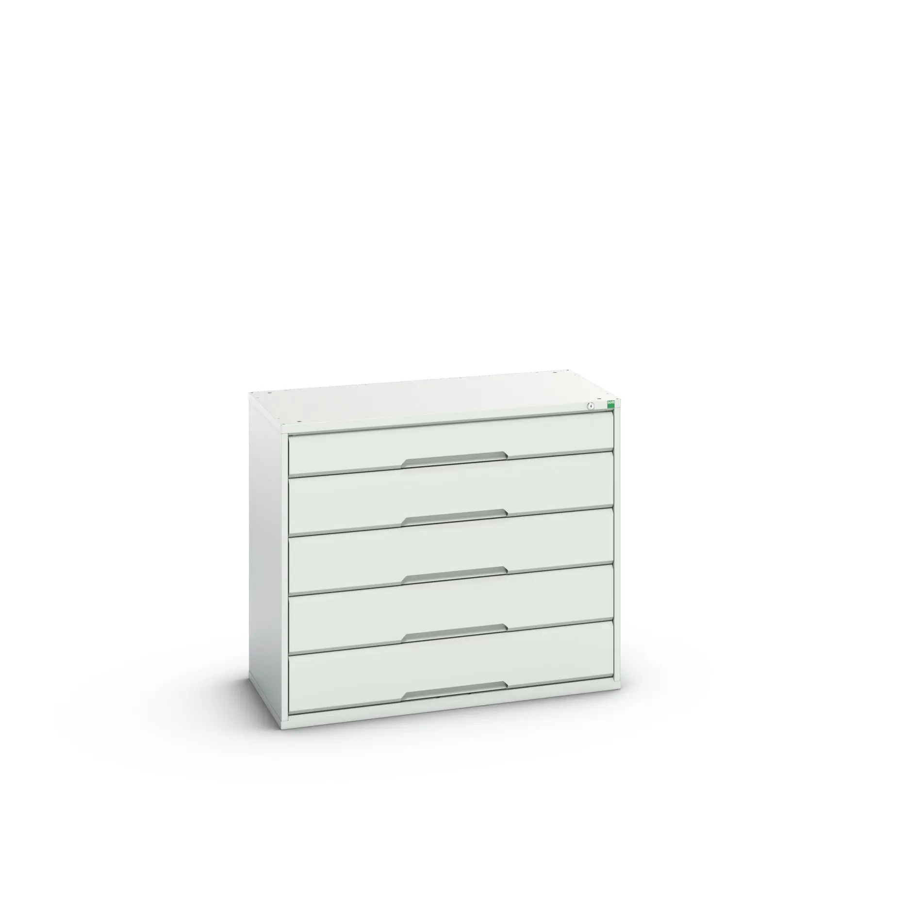 Produktfoto 1 von Bott 5 Stahl Schubladenbehälter Schrank Hellgrau, 900 mm x 1050 mm x 550 mm
