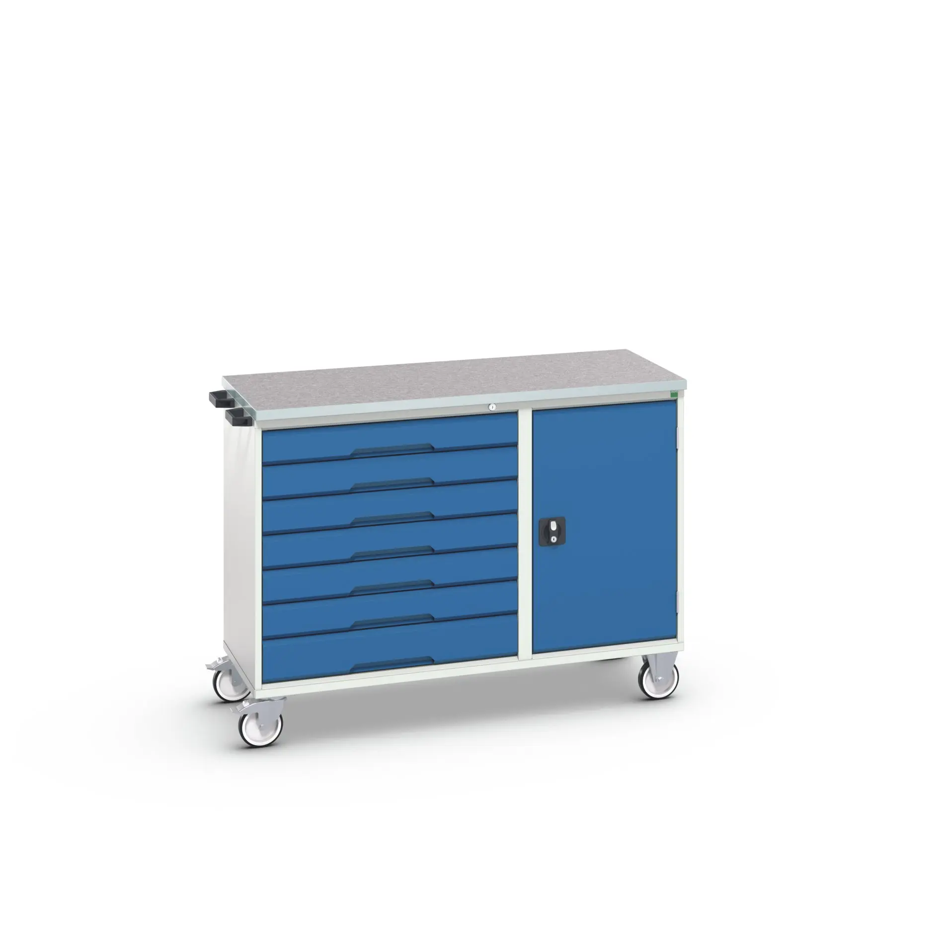 Produktfoto 1 von Bott Werkzeugkisten und Werkzeugschränke, Typ Gestellwagen 7 Schubladen mit Rädern, 980 mm x 1300 mm x 6 mm