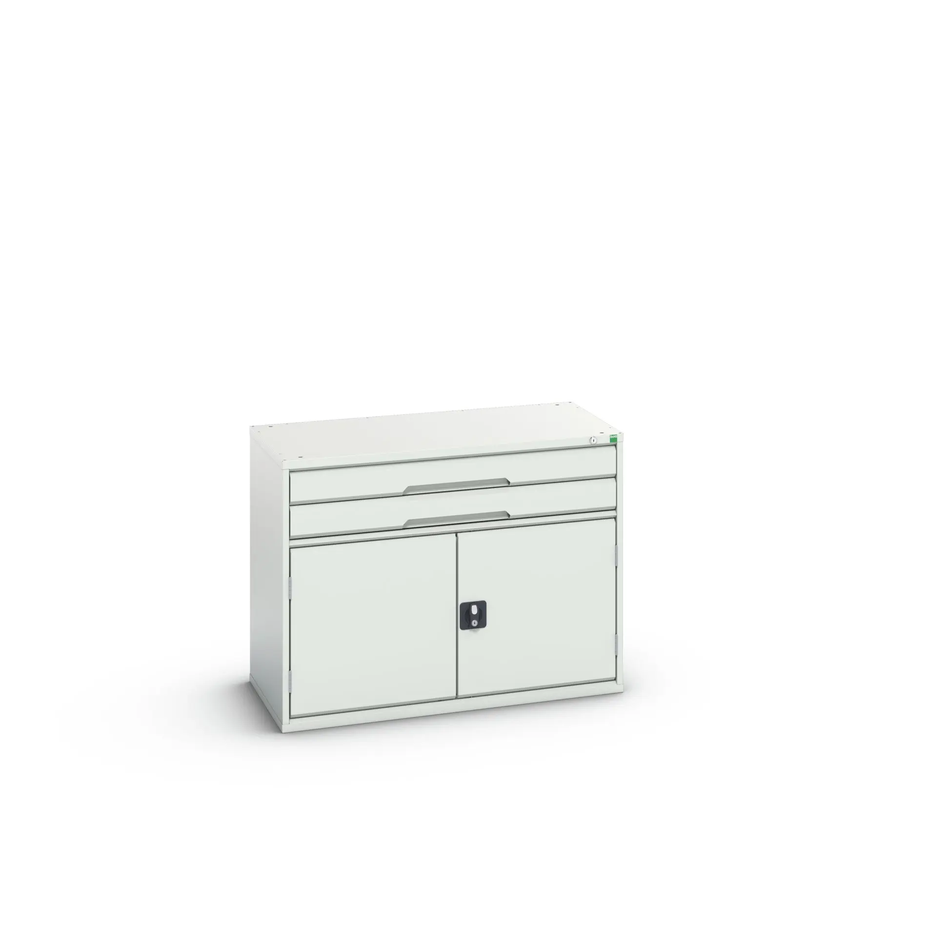 Produktfoto 1 von Bott 2 Stahl Schubladenbehälter Schrank Hellgrau, 800 mm x 1050 mm x 550 mm