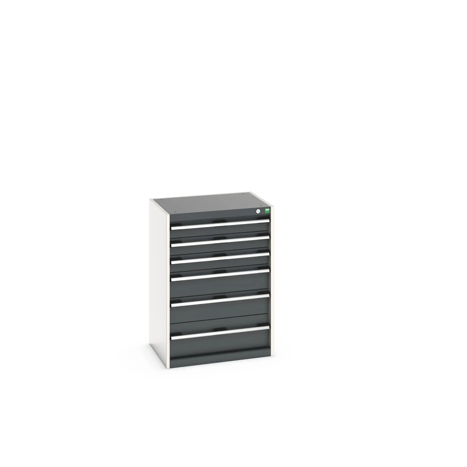 Produktfoto 1 von Bott 6 Stahl Schubladenbehälter Schrank Hellgrau, Anthrazit, 900 mm x 650 mm x 525 mm