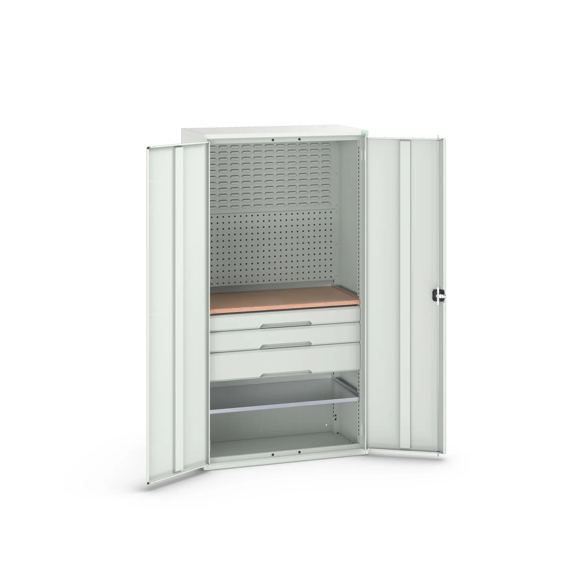 Produktfoto 1 von Bott Aufbewahrungsschrank Typ Bestückter Schrank 2 Tür/en 1 Regal/e 3 Schublade/n 2000 mm 1050 mm Ja 550 mm Stahlblech