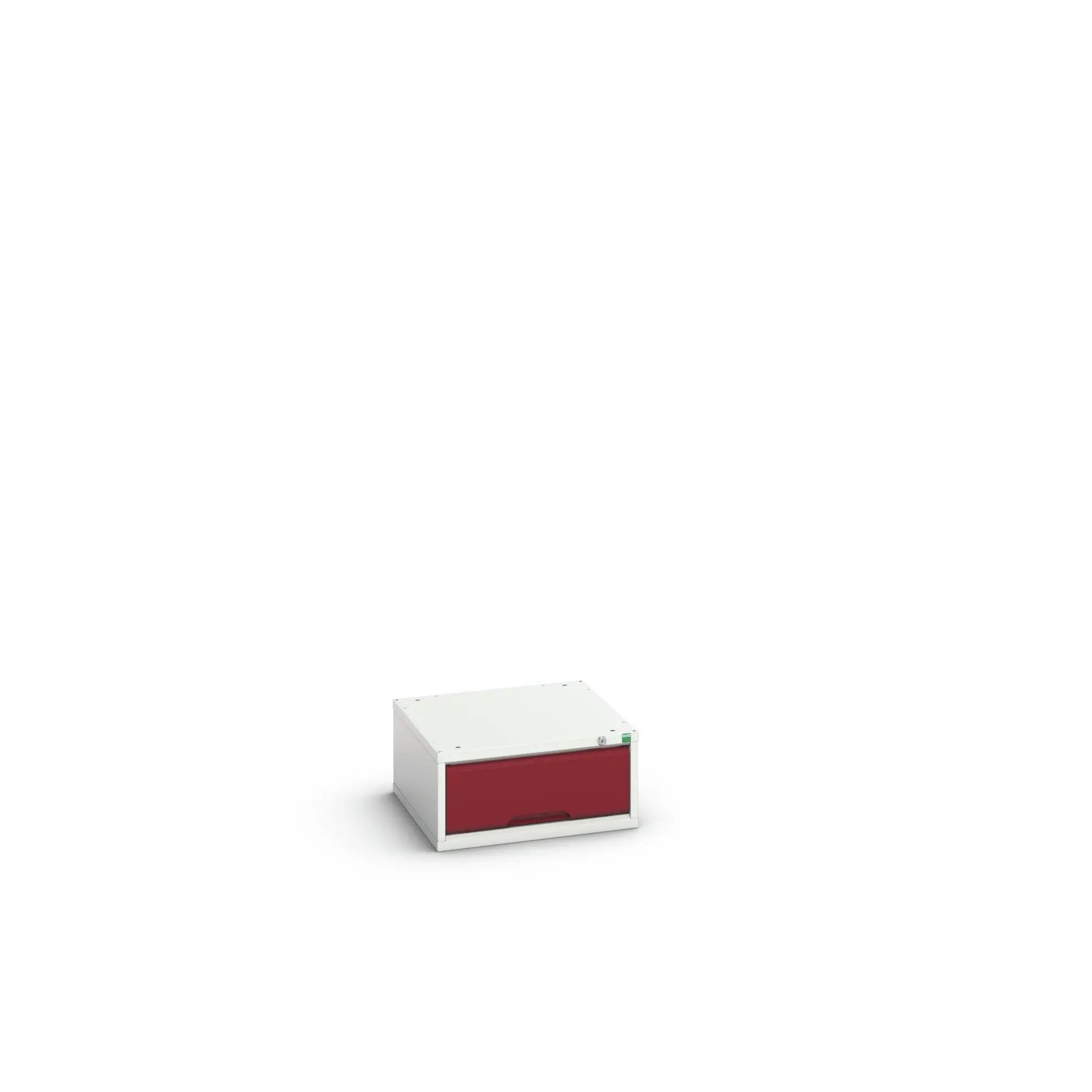 Produktfoto 1 von Bott 1 Stahl Schubladenbehälter Schrank Rot, Hellgrau, 250 mm x 525 mm x 550 mm