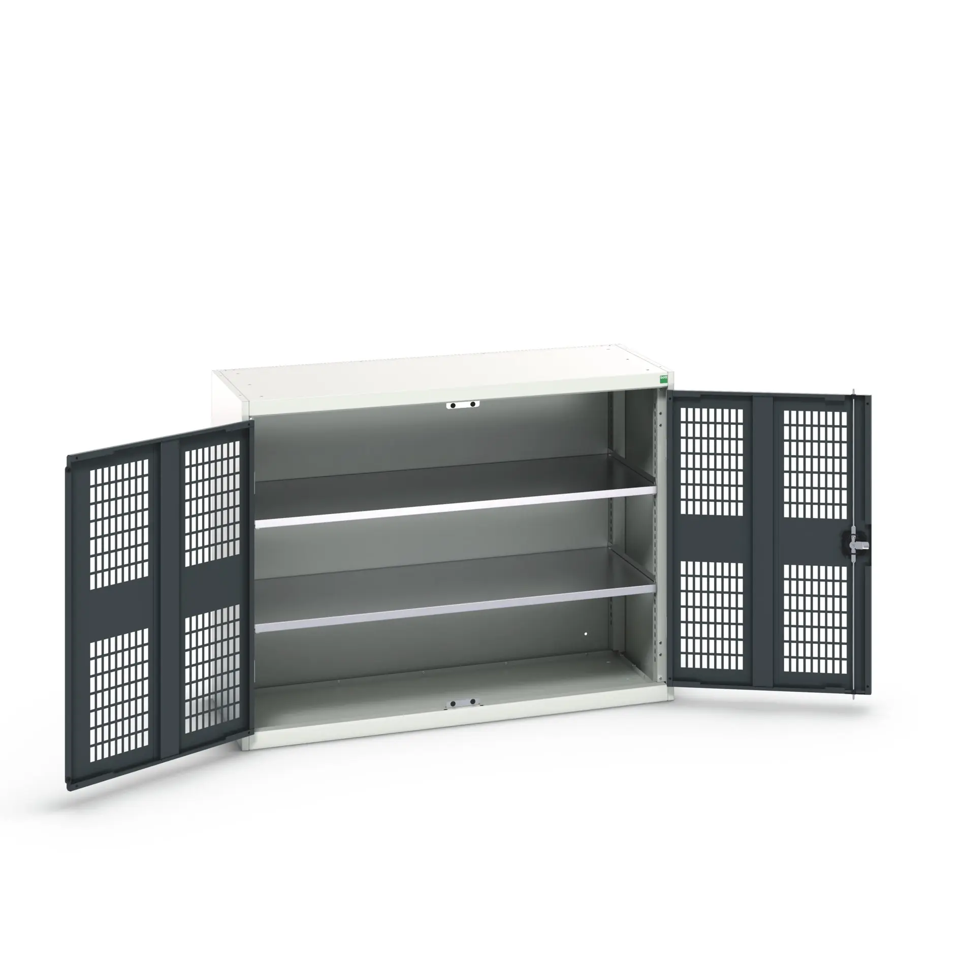 Produktfoto 1 von Bott Aufbewahrungsschrank Typ Regalschrank 2 Tür/en 2 Regal/e 1000 mm 1300 mm Ja 550 mm Stahlblech