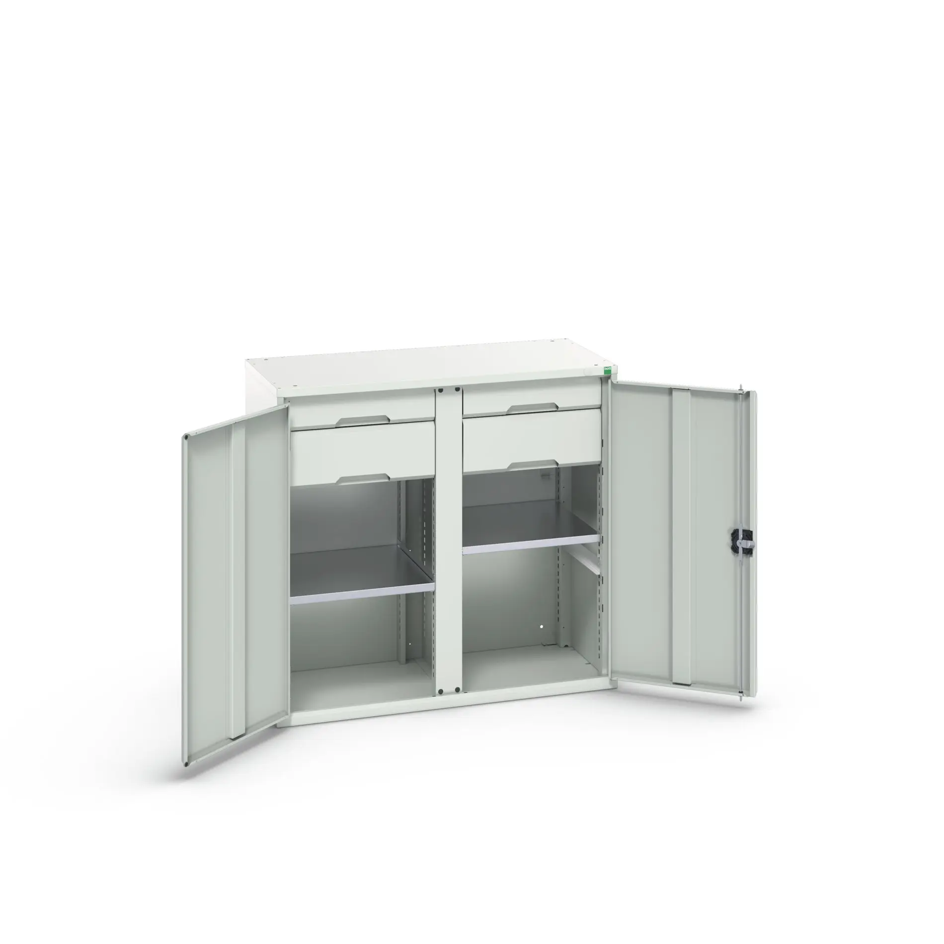 Produktfoto 1 von Bott Schrank Typ Bestückter Schrank 2 Tür/en 2 Regal/e 4 Schublade/n 1000 mm 1050mm Abschließbar 550 mm Stahlblech