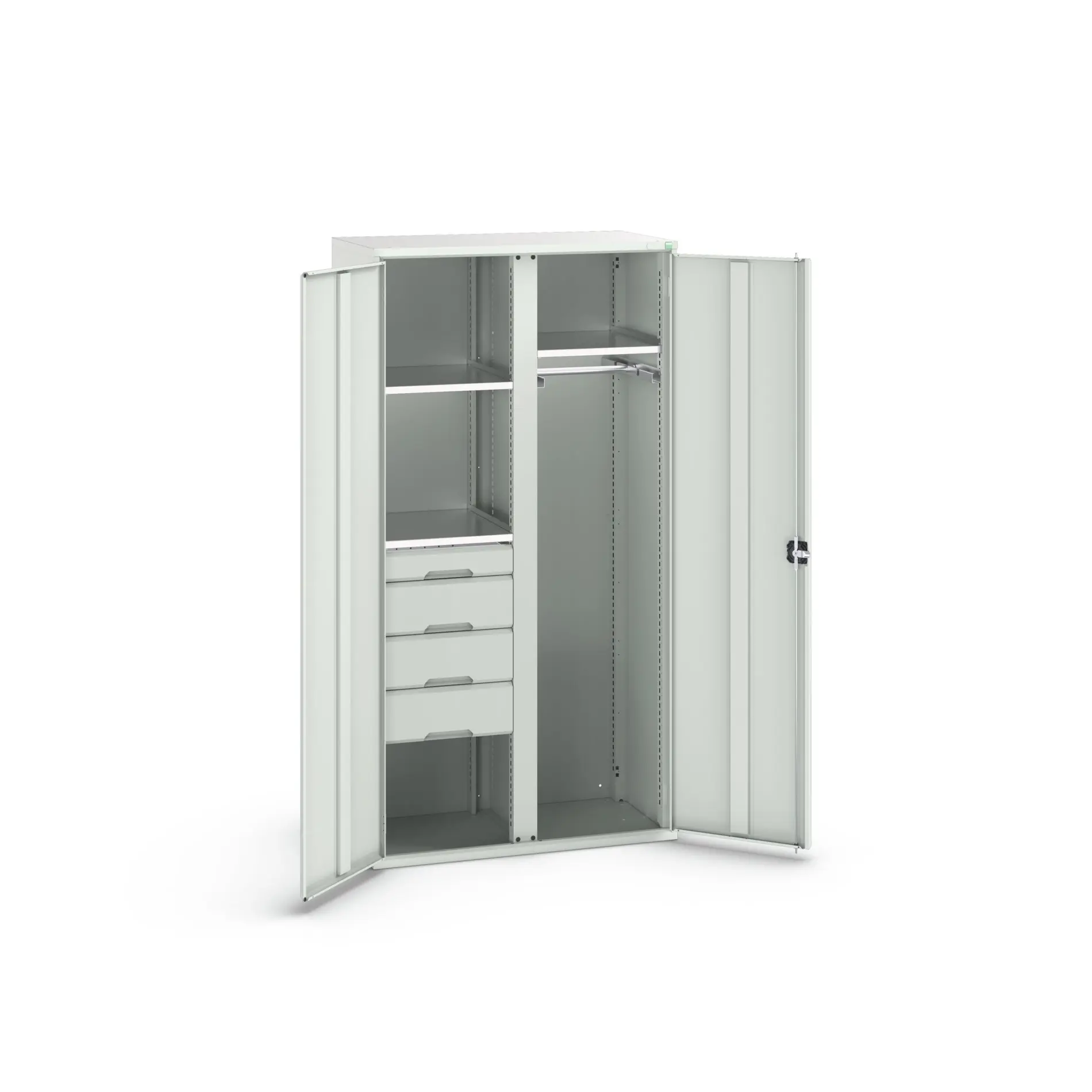 Produktfoto 1 von Bott Schrank Typ Bestückter Schrank 2 Tür/en 3 Regal/e 4 Schublade/n Stahlblech
