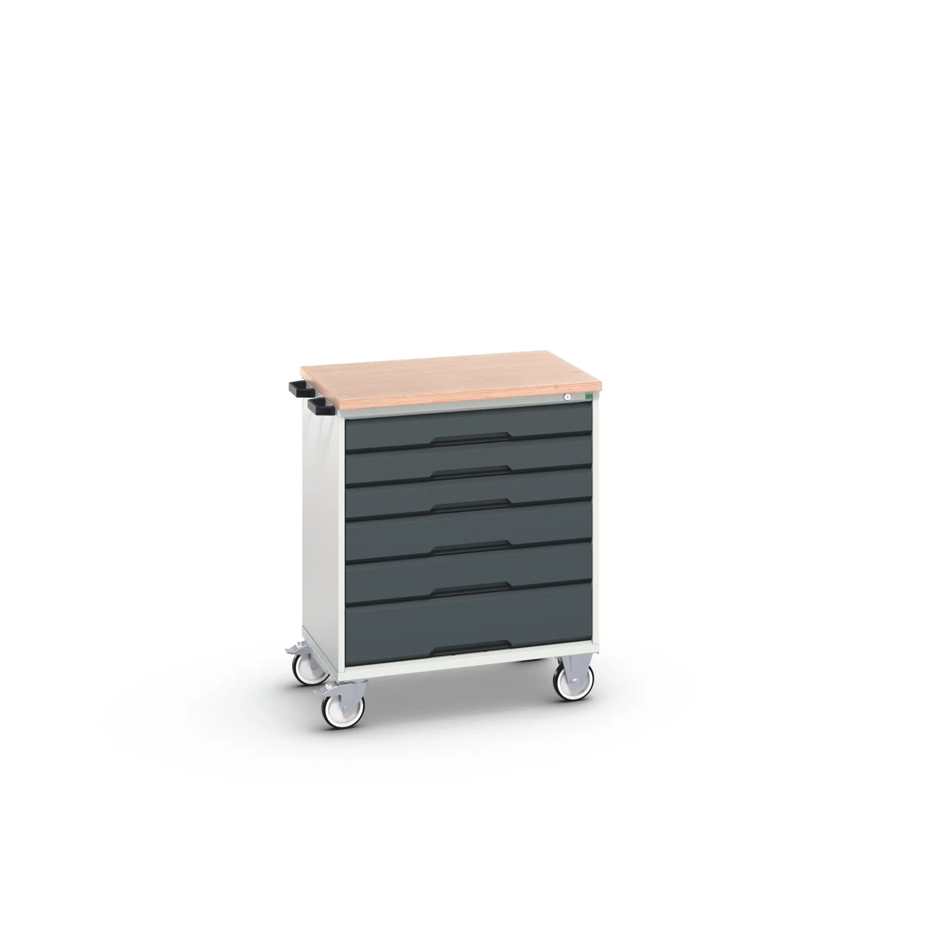 Produktfoto 1 von Bott Aufbewahrungsschrank Typ Beweglicher Schrank Freistehend 6 Schublade/n 980 mm 80 mm Ja 600 mm mit Rädern Stahlblech