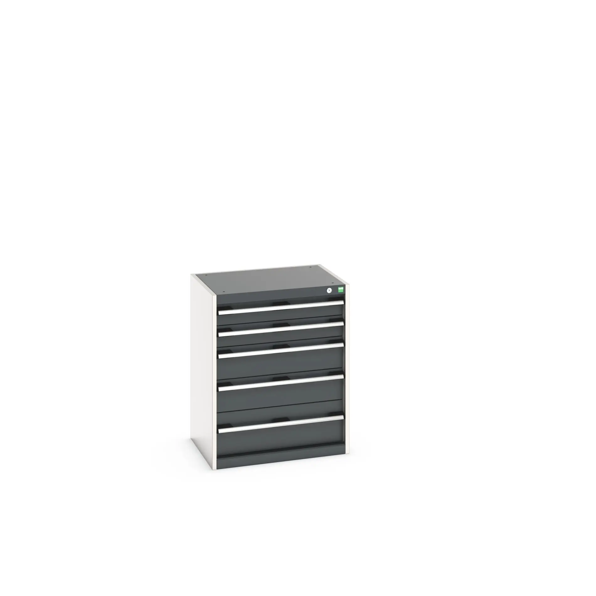 Produktfoto 1 von Bott 5 Stahl Schubladenbehälter Schrank Anthrazit, Hellgrau, 800 mm x 650 mm x 525 mm