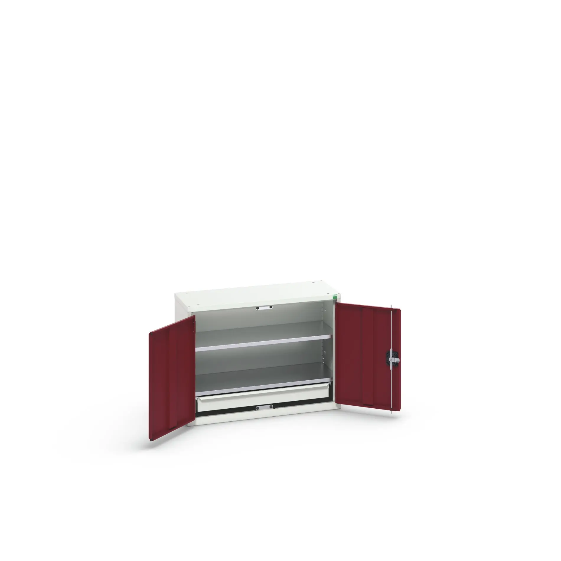 Produktfoto 1 von Bott Aufbewahrungsschrank Typ Regalschrank 2 Tür/en 2 Regal/e 1 Schublade/n 600 mm 80 mm 350 mm Stahlblech