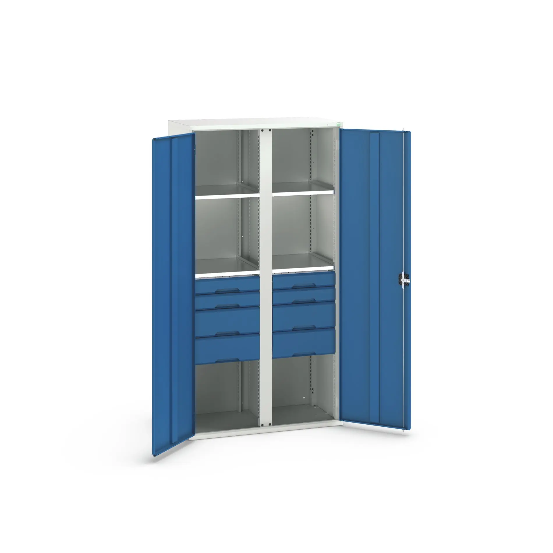 Produktfoto 1 von Bott Schrank Typ Bestückter Schrank 2 Tür/en 4 Regal/e 8 Schublade/n Stahlblech