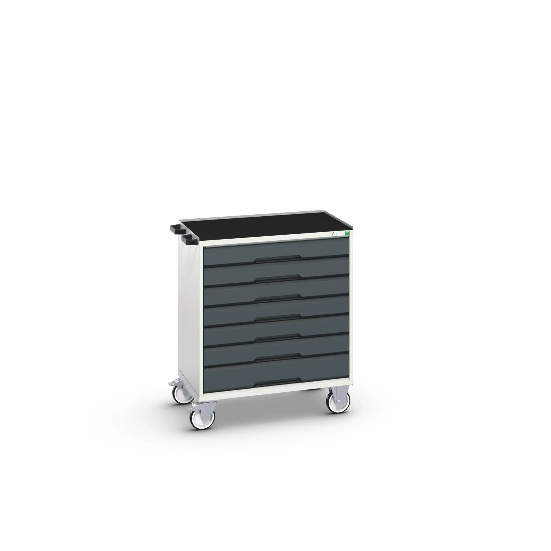 Produktfoto 1 von Bott Aufbewahrungsschrank Typ Beweglicher Schrank Freistehend 7 Schublade/n 965 mm 80 mm Ja 550 mm mit Rädern Stahlblech