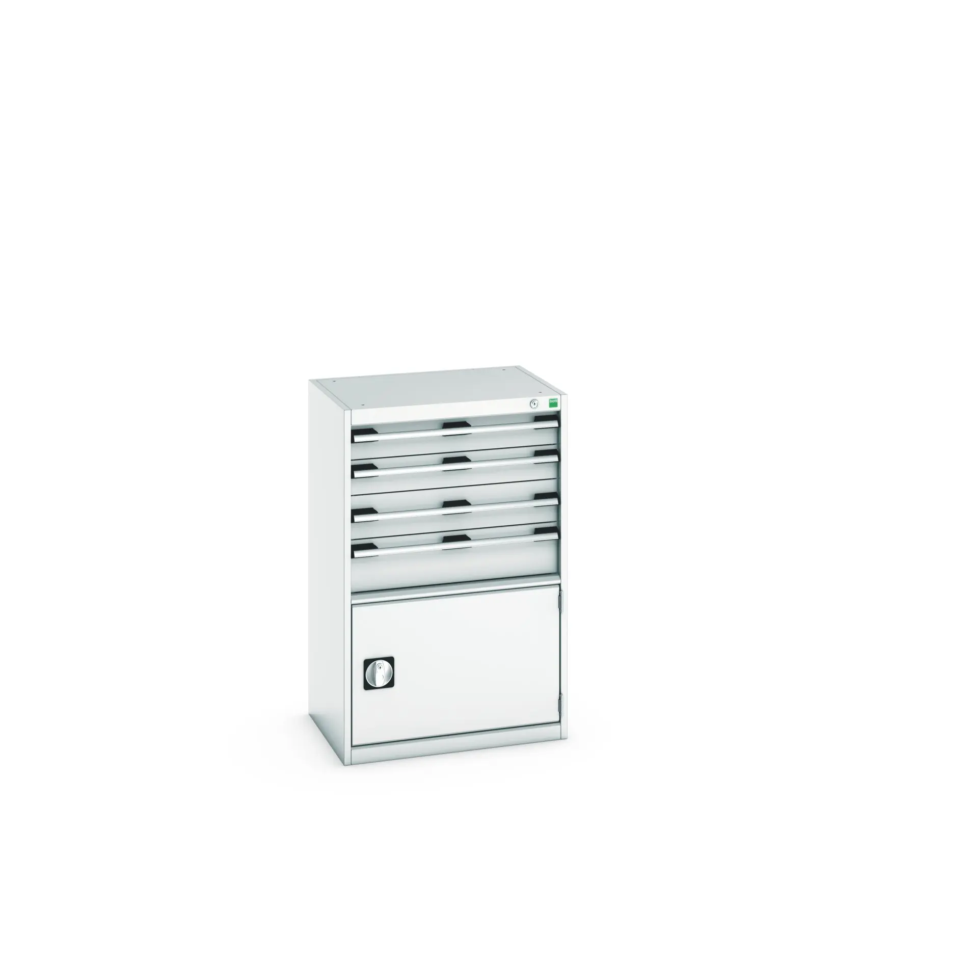 Produktfoto 1 von Bott 4 Stahl Schubladenbehälter Schrank Hellgrau, 1000 mm x 650 mm x 525 mm
